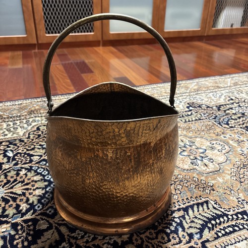 Vintage hammered copper coal - copper,