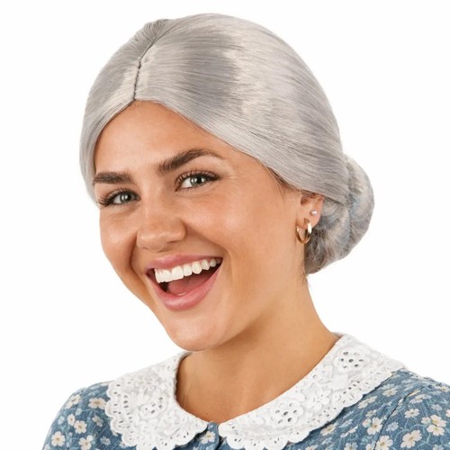 Grey old lady - lady, bun