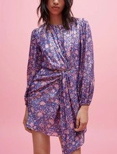 Maje Women's Dress Size 36 FR / S Metallic Floral Print MFPRO02597