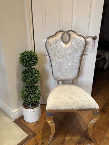 Cream used velvet dining