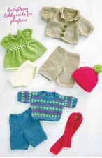0286 Knitting Teddy Bear Clothes Fits 14in Teddy DK & 4ply- Vintage Pattern Copy