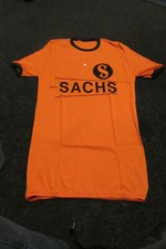 NOS VINTAGE SACHS RACING ORANGE T SHIRT PERIOD SMALL 125 175 TWINSHOCK EVO MX