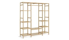 Habitat Cullen Triple Bamboo Open Wardrobe - Natural