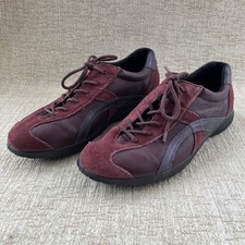 Ecco Trainers Burgundy UK 4