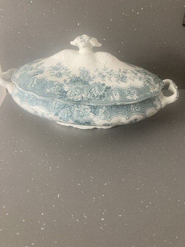 Vintage english tureen green - vintage,
