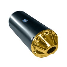 Performance Aluminium Exhaust Silencer New Black / Gold Dirt Bike Pit Bike HMParts
