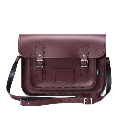 Leather satchel unisex - satchel,