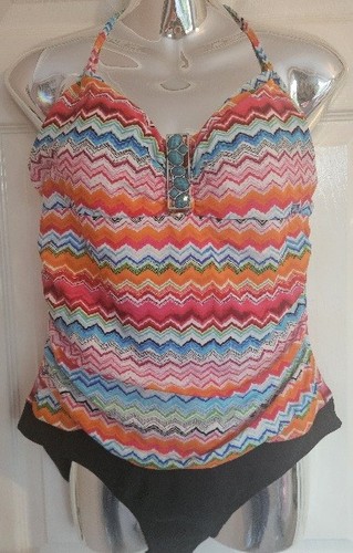 Swimsuit orange pink - uk, 18