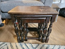 Vintage Dark Oak Nest of