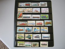 Thematics stamps trains - stamps, of