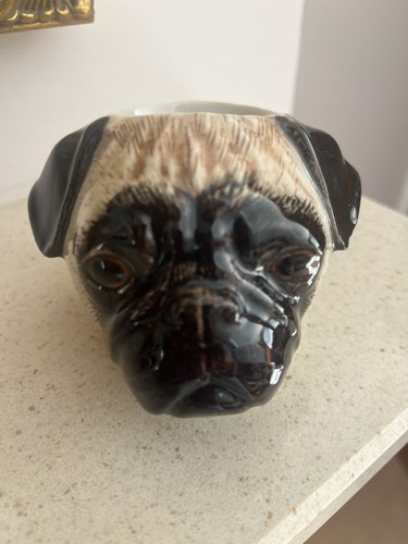 Quail ceramics pug dog - ceramics,