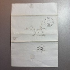 Postal History Entire Letter Cover 1844 TOWCESTER to DAVENTRY Manuscript 1 Mark