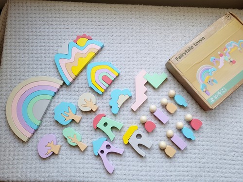 Brand new wooden - brand, rainbow