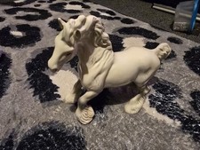 Beswick Cantering Shire Horse White & Grey Gloss with Stamp RARE