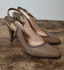 Vintage Women's Shoes Leather Heals The Great American Story Us Size 5 Tan Brown