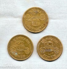 #D257.  THREE  BRASS CAR WASH