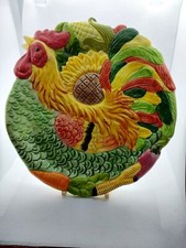 3D Cockerel Ceramic Plate