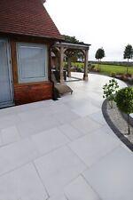 Silver Grey Smooth indian sandstone paving 11m2 mixed sizes 20mm
