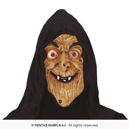 Witch mask with - hood, adults