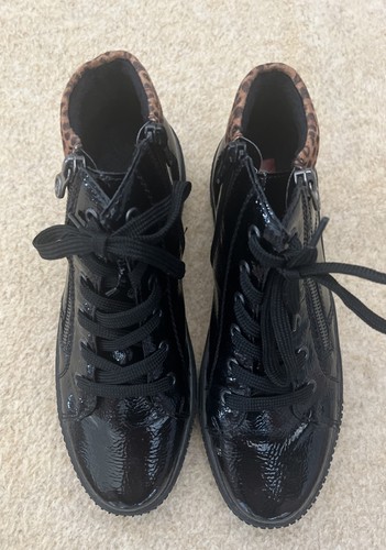 Ladies rieker black patent - ladies,