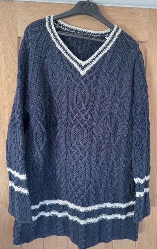 Navy blue and white striped - navy,