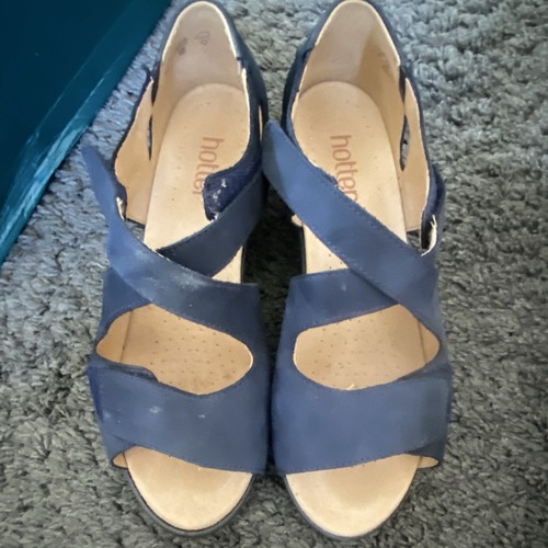 Hotter women blue leather - blue,