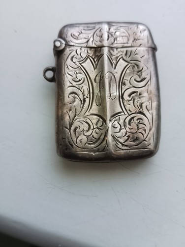 Silver match case - match,