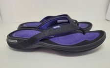 Reebok Easy Tone Women's Sz 10 PurpleCasual Thong Flip Flop Slip On Sandal Shoes