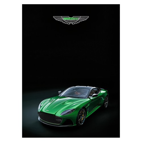 Green sports car modern - sports, poster