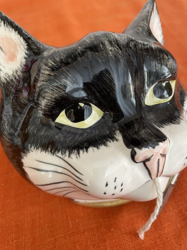 Vintage ceramic cat head wall - cat,