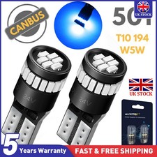 2x T10 Blue Led Car Side Light