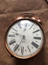 Very Vintage Smiths alarm clock with bells on top..Starts & Stops Spare/Repair