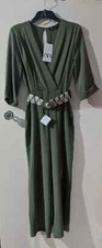 Zara Khaki Jumpsuit With Belt