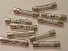10 x 5AMP / 32V AUTOMOTIVE FUSES 32MM X 6.3 GLASS FUSES