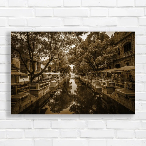 Serene canal reflections - canal,