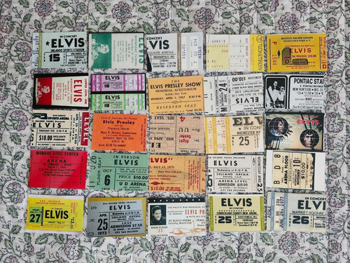 Elvis facsimile ticket stub - elvis,