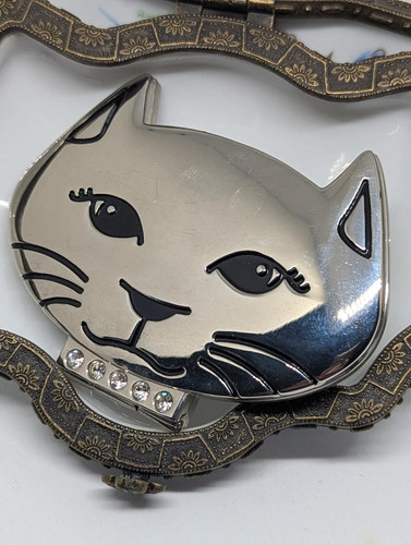 Cute cat face pocket mirror