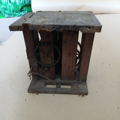 Antique wooden wall clock - wall,