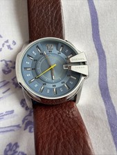 Diesel Men's Watch DZ-1399 with Blue Face and Brown Strap. No Box. No Battery.
