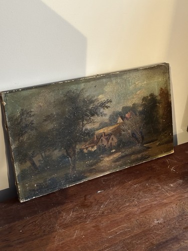 Antique english oil painting - antique,
