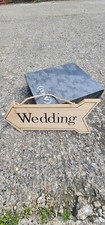 Wooden "Wedding" Left Arrow Sign