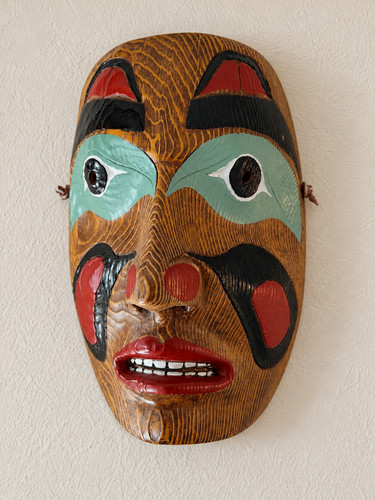 Pearlite tribal mask - mask, made