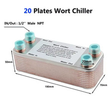 20 30 Plates Wort Chiller Heat
