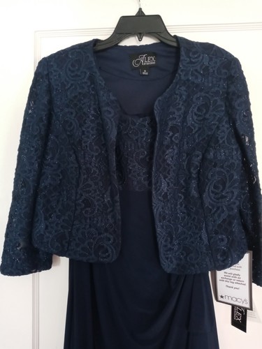 Alex evenings navy long mother - evenings,