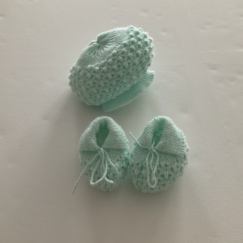 Hand knitted baby beanie - knitted,