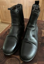 Jodphur Boots Riding Tredstep Black Leather Size 4 (37) In Good Used Condition