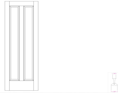 Red oak panel - red, vertical