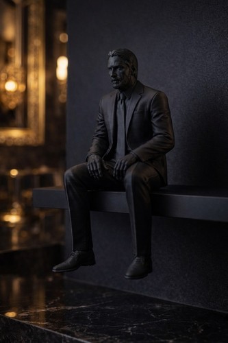 John wick style sitting man - style,