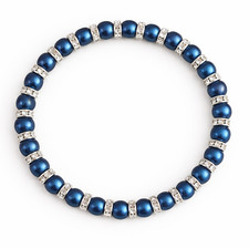 6mm Dark Blue Glass Pearl &
