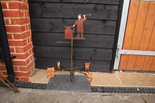 Vintage Rustic Hand Painted Metal Blacksmith Anvil Weather vane